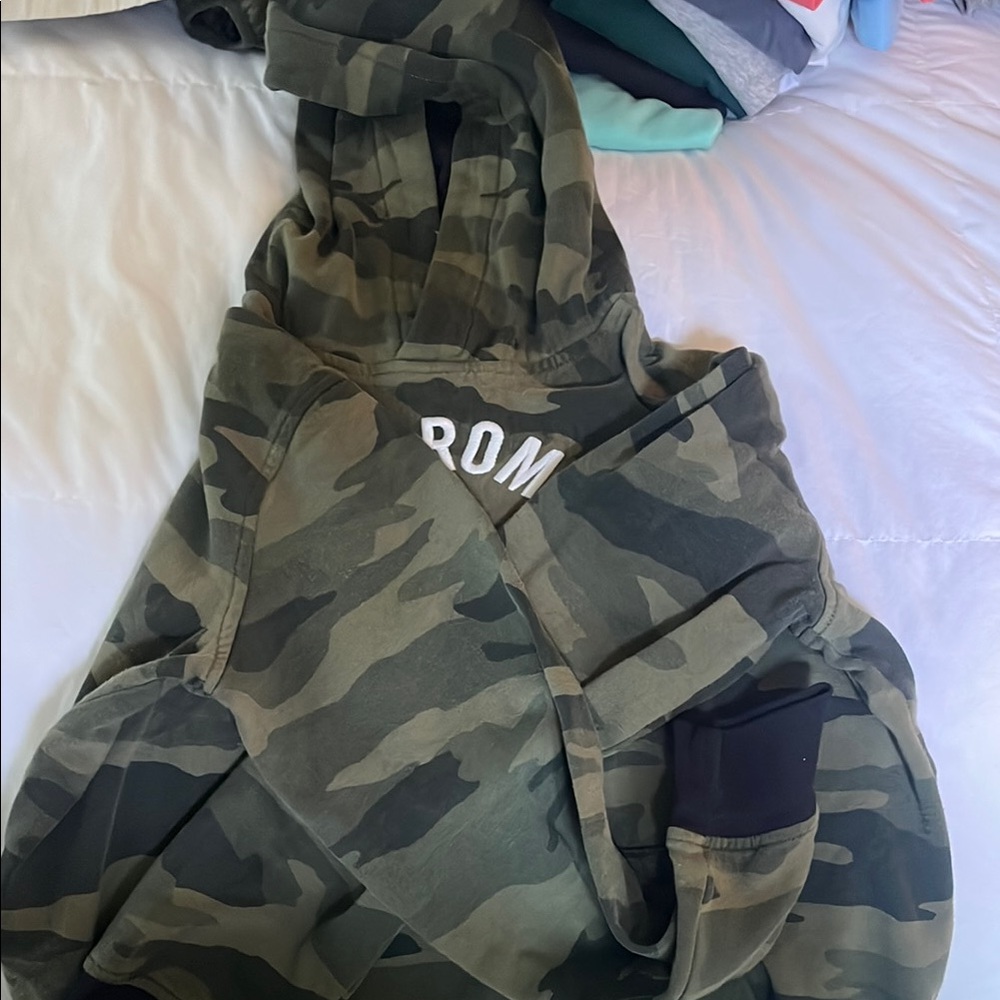 Abercrombie Kids Green Camouflage Hoodie